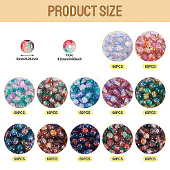 12 Farben Crackle Glasperlen&nbsp;CCG-TA0002-05B
