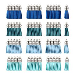 60pcs 4 Farben faux Wildleder Quaste Anhänger Dekorationen&nbsp;FIND-LS0001-04A