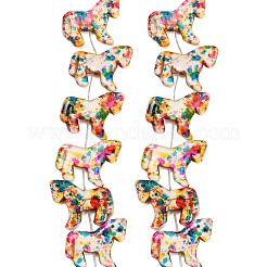 Teints perles synthétiques turquoise brins&nbsp;GG-CBAAE19-04B