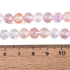 Trasparente perle di vetro crackle fili&nbsp;GLAA-Q115-03A