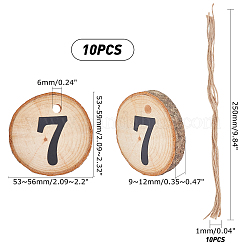 Decorazioni pendenti in legno naturale&nbsp;HJEW-WH0021-12