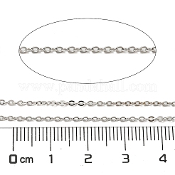 Cadenas de cable planas de plata de ley chapadas en rodio antideslustre de 925 pulgada&nbsp;STER-F052-04P-05