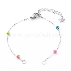 Set per la produzione di braccialetti a catena satellitare in acciaio inossidabile&nbsp;AJEW-JB00938