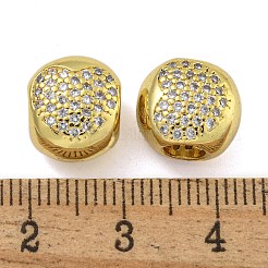 Messing Mikro ebnen Zirkonia European Beads&nbsp;KK-I718-43G