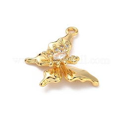 Pendenti in zirconi cubici trasparenti in micro pavè di ottone&nbsp;KK-D504-22C-G