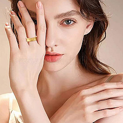 18 pièce 6 styles 201 supports de bague rainurés en acier inoxydable&nbsp;RJEW-SC0001-30G