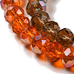 Chapelets de perles en verre électroplaqué&nbsp;EGLA-A034-T6mm-J