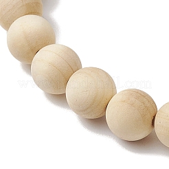 2 Stück Stretch-Armbänder aus Holzperlen für Paare&nbsp;BJEW-JB11305-04