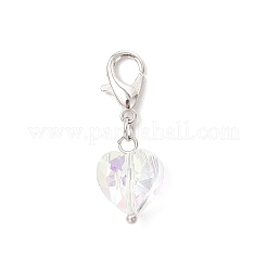 Décorations pendentif coeur en verre&nbsp;HJEW-JM03770-01