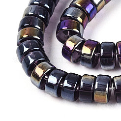 Fili di perline di vetro trasparente placcato ab colore&nbsp;GLAA-T026-3x6mm-T11