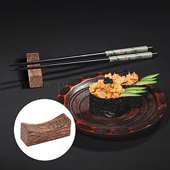 Repose-baguettes en bois support pour cuillère à dîner support pour couteau et fourchette&nbsp;DJEW-CP0001-42B