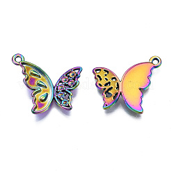 Pendentif en alliage de couleur arc-en-ciel sertis d'émail et de strass&nbsp;PALLOY-N163-138-NR