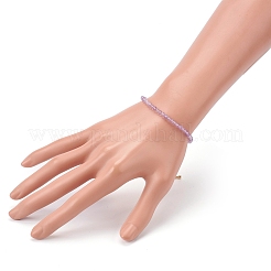 Bracelets en perles d'améthyste naturelle à facettes pour femmes&nbsp;BJEW-JB05928-03