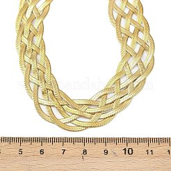 Collares de cadena de malla de acero inoxidable 201&nbsp;LS-NJEW-H085-01G