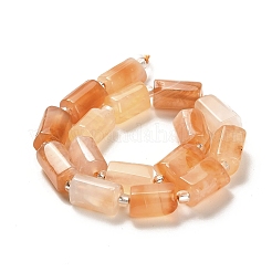 Brins de perles d'agate du Botswana orange naturel&nbsp;G-N327-06-31