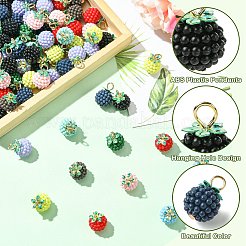 100pcs gummierte ABS-Kunststoffanhänger&nbsp;KY-CJ0002-14