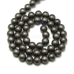 Ematite sintetico non magnetico smerigliato fili di perline rotondo&nbsp;X-G-J344-2mm