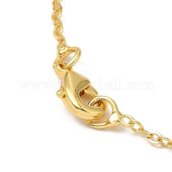 Collane con pendenti in ottone con micro pavé di zirconi trasparenti da donna&nbsp;NJEW-B092-02G
