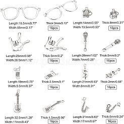 128 pièces 8 styles de style tibétain en alliage gros pendentifs&nbsp;TIBEP-FH0001-16