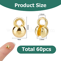 60 Stück Messingperlenspitzen&nbsp;KK-HS0002-06