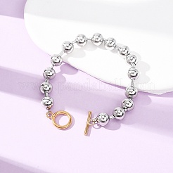 201 runde Edelstahl-Perlenarmbänder für Damen&nbsp;SA-CBA2E59-04P