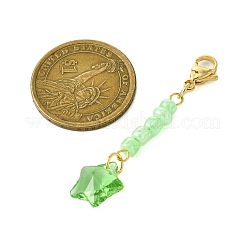 Decorazione pendente con stella in vetro e perline&nbsp;HJEW-JM02111