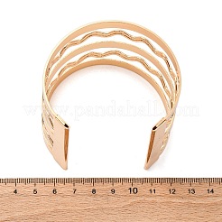Bracelets manchette en fer ondulé pour femmes&nbsp;BJEW-G741-04KCG