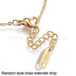 Bracciali con maglie e ciondoli in acciaio inossidabile 304&nbsp;BJEW-H482-02G