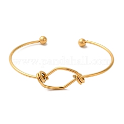 Bracelets manchettes ouverts en acier inoxydable 304 avec placage ionique (IP) pour femmes&nbsp;BJEW-Z071-02G