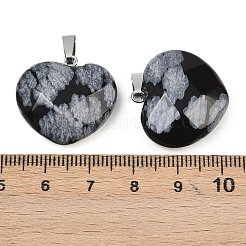 Natur Schneeflocken-Obsidian Anhänger&nbsp;G-A281-02P-09