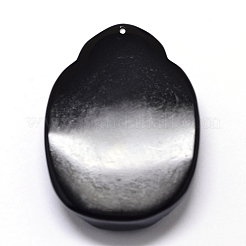 Natürliche Obsidian Carven Anhänger&nbsp;G-A169-027A
