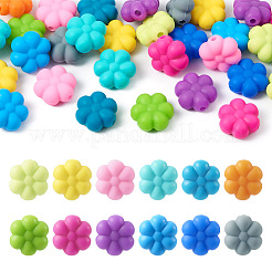 48 pz perline in silicone ecologico per uso alimentare con fiori in 12 colori&nbsp;SIL-TA0001-50