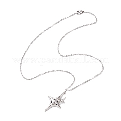 Colliers avec pendentif en chaîne en alliage étoilé pour femmes&nbsp;NJEW-JN05039