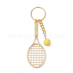 Porte-clés tennis en alliage d'acier inoxydable 304 et acrylique&nbsp;KEYC-JKC01218
