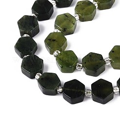 Natürliche kanadische Jade Perlen Stränge&nbsp;G-P534-A18-02