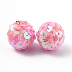 Décorations de pendentif en plastique paillette scintillante&nbsp;FIND-H211-A-04