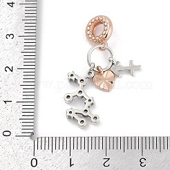 Messinganhänger mit Zirkonia-Perlen&nbsp;LS-KK-Q015-01K
