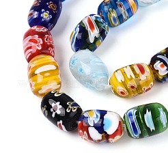 Handgemachte Millefiori Bunte Malerei Perlen Stränge&nbsp;LAMP-T022-18