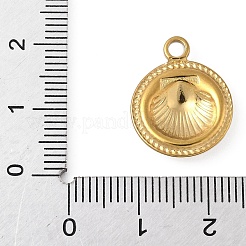Pendentifs en acier inoxydable 304 émaillés&nbsp;STAS-P408-13G-01
