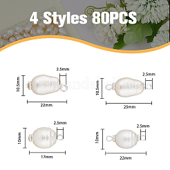 80 pz 4 stili di pendenti in perle finte acriliche&nbsp;FIND-FH0007-08