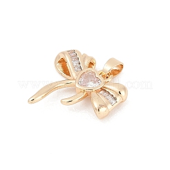 Pendentifs avec zircon cubiques à micro-pavés en laiton&nbsp;LS-KK-U051-03G