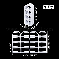 Espositore per orecchini in plastica pieghevole con 4 pannello pieghevole&nbsp;EDIS-WH0029-84A