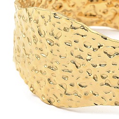 Braccialetti a polsino largo testurizzati in acciaio inossidabile 304&nbsp;BJEW-P302-10G