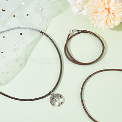 2 collier en cuir rond tressé pour la fabrication de colliers&nbsp;NJEW-BBC0001-19A-02