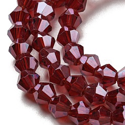 Transparentes perles de verre de galvanoplastie brins&nbsp;EGLA-A039-T3mm-A27
