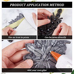 Apliques de rhinestone de vidrio de flores&nbsp;DIY-WH0304-643A
