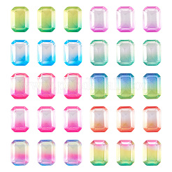 45 Stück 9 Stile Farbverlauf transparente Harz-Cabochons&nbsp;RESI-TA0003-11