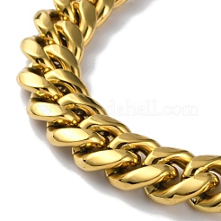 Collane a catena cubana in acciaio inossidabile 304 con placcatura ionica (ip)&nbsp;NJEW-P288-12G