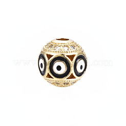 Perles de zircone cubique micro pave en Laiton&nbsp;KK-N227-84A