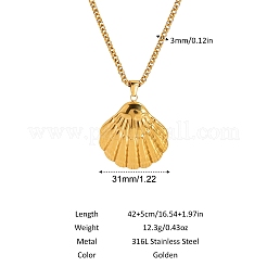 Minimalistische Halsketten mit Ozean-Anhänger aus 304 Edelstahl für Damen&nbsp;LS-HW3248-4